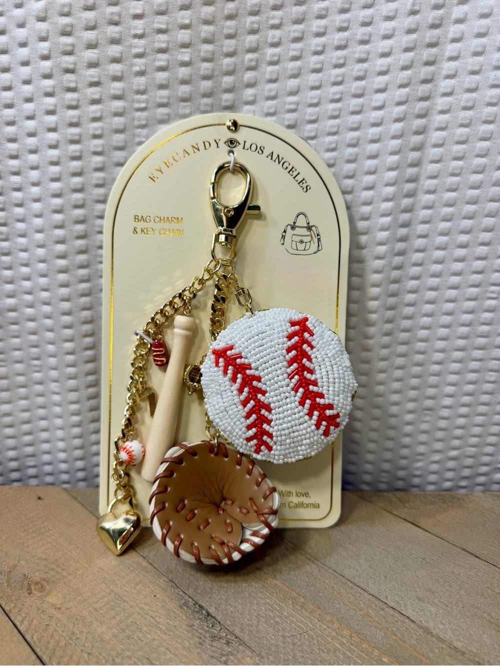 Viral Eye Candy Baseball Themed Bag Charm/Keychain!!
